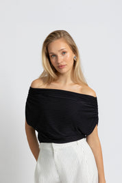 THE BELLA TOP BLACK STRIPE