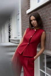 THE FLORA GILET RED