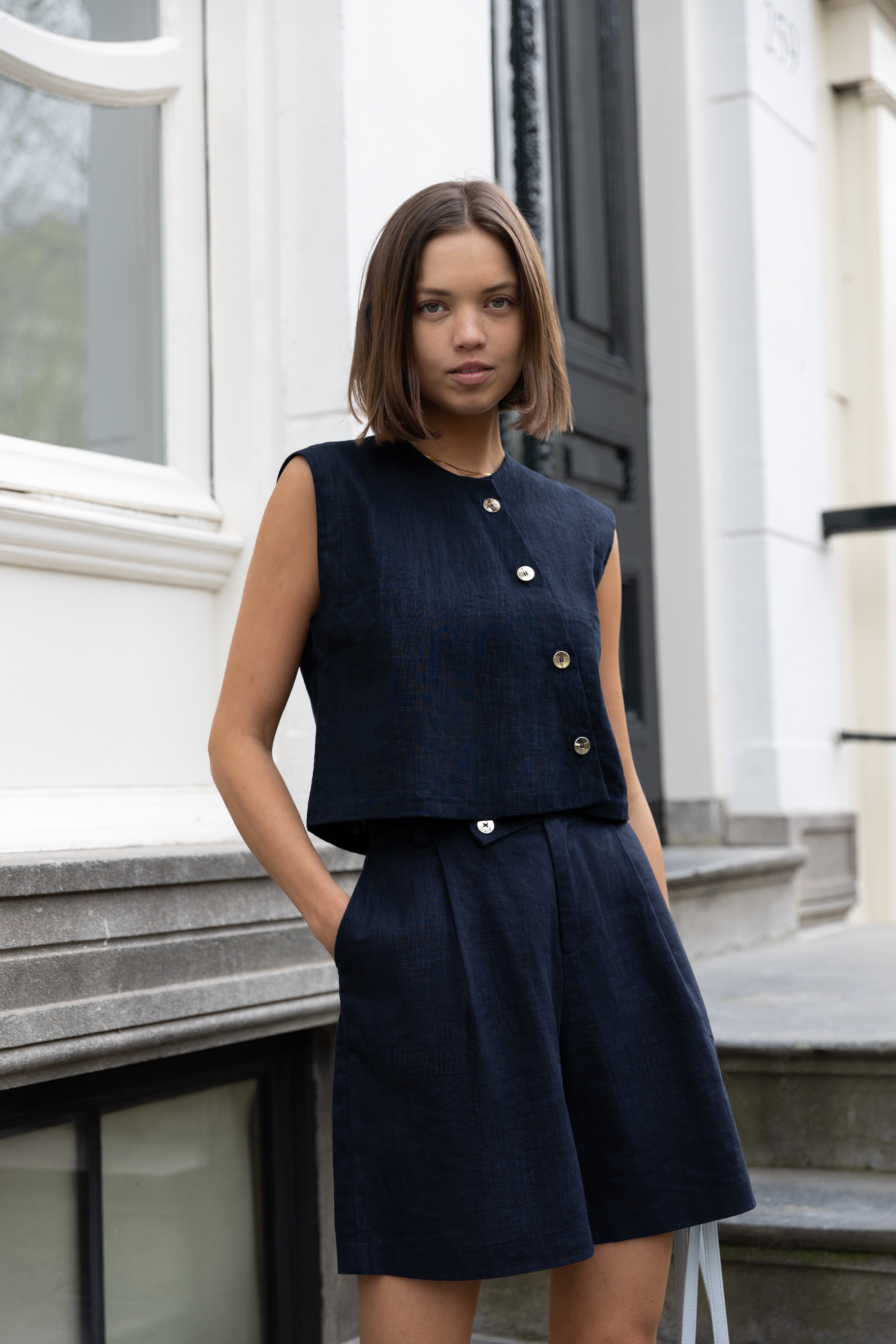 THE CLEO SHORTS NAVY