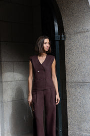 THE FLEUR GILET BROWN