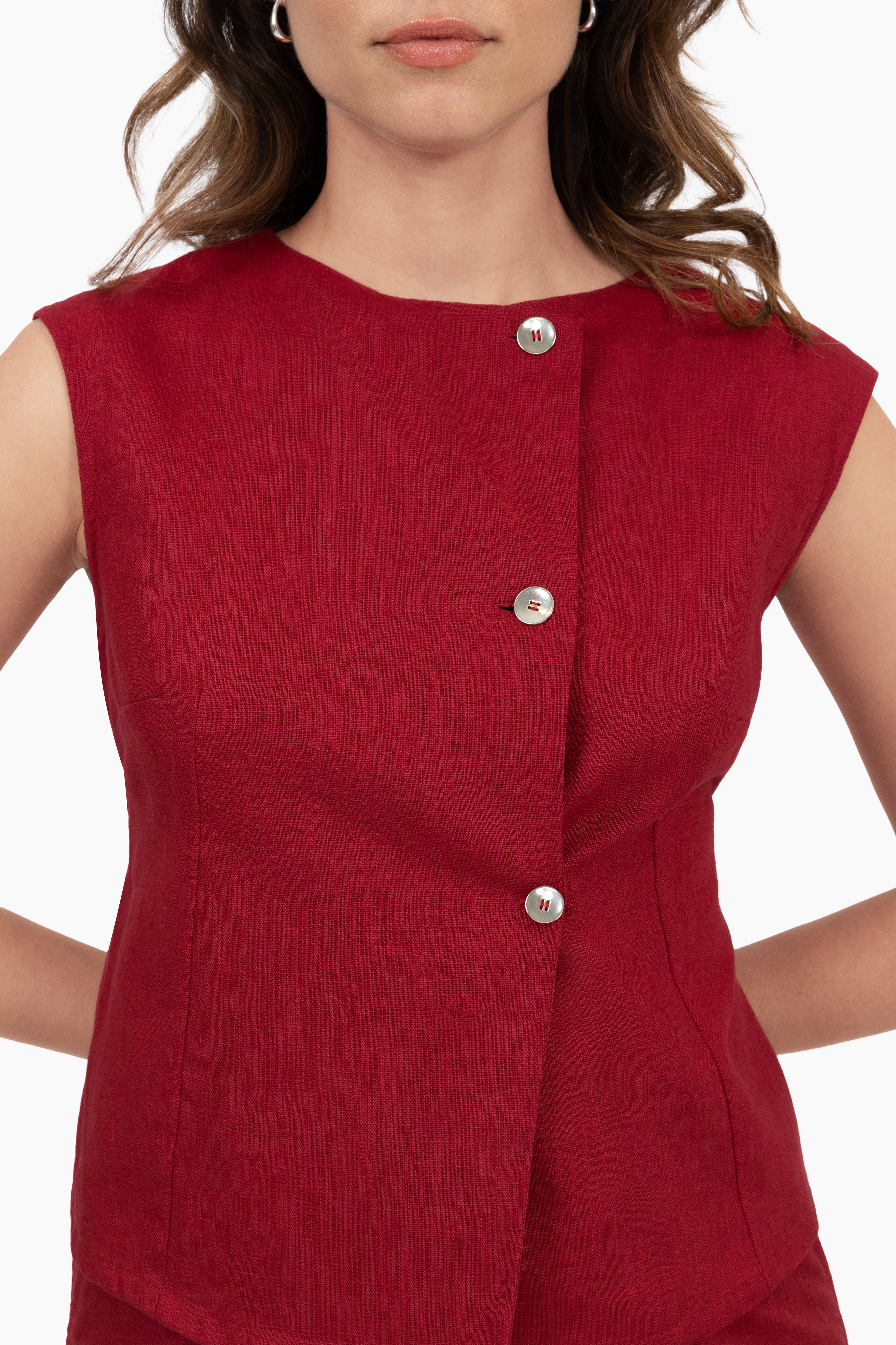 THE FLORA GILET RED