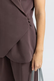 THE EVA GILET MAUVE