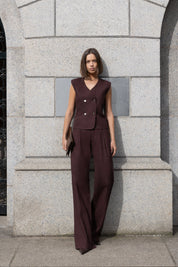 THE FLEUR GILET BROWN
