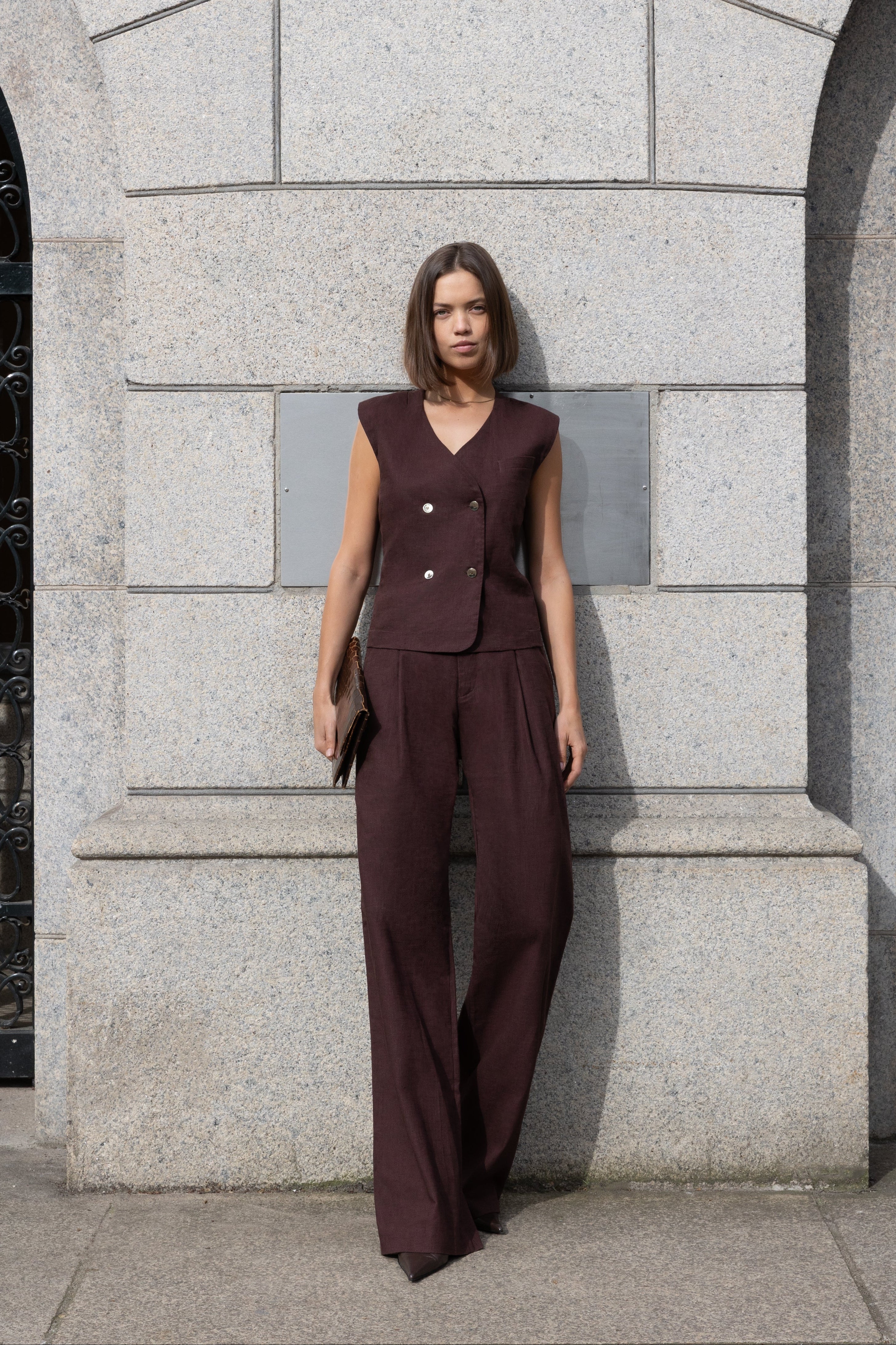 THE FLEUR GILET BROWN