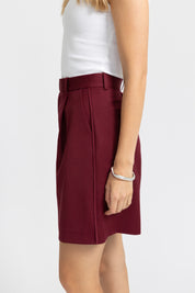 THE KRISTY SHORTS BURGUNDY