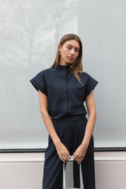 THE DANA TOP NAVY STRIPE