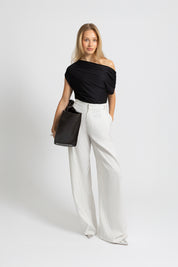 THE KELLY PANTS OFF-WHITE STRIPE
