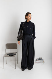 THE JUNE PANTS NAVY STRIPE 