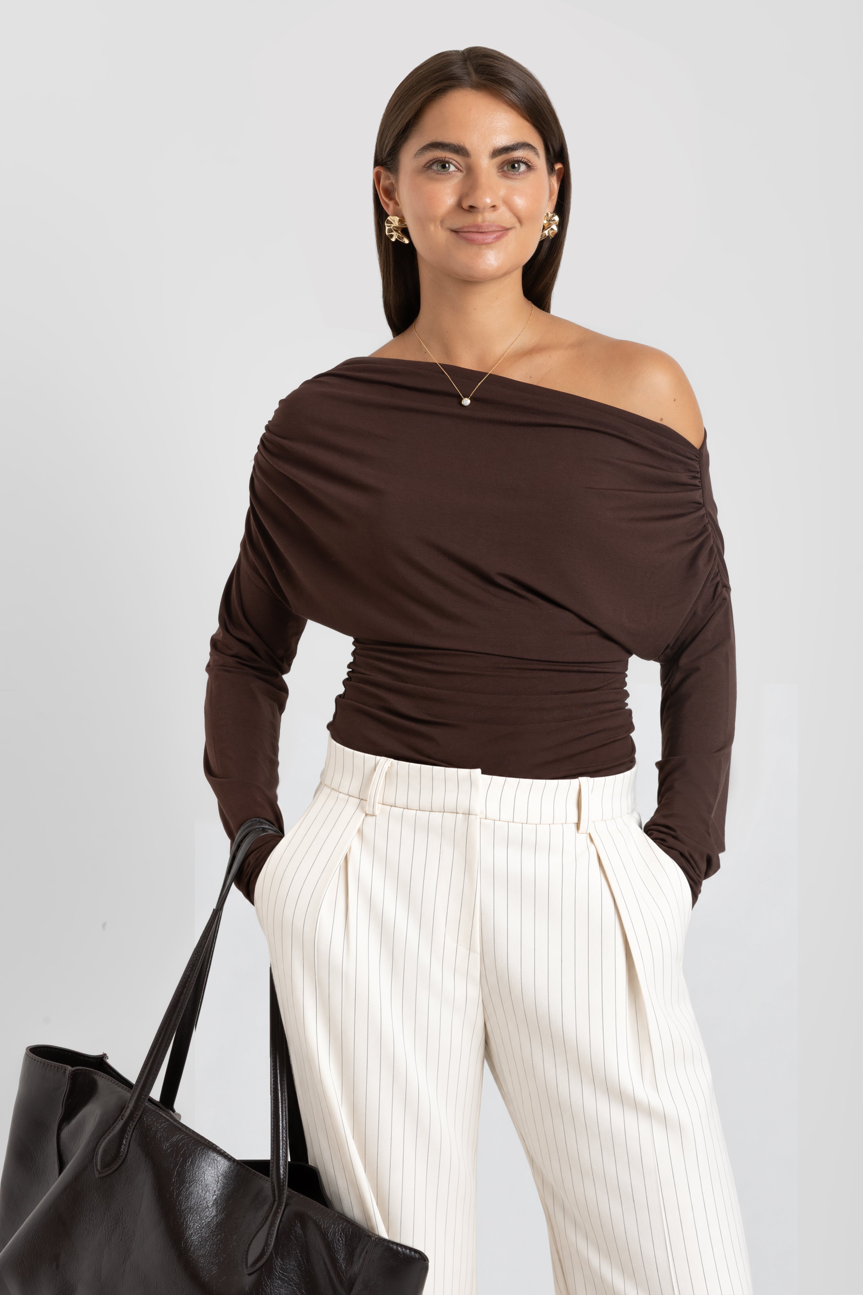 THE NELLY TOP BROWN