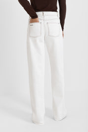 THE LINA JEANS OFF WHITE/BROWN