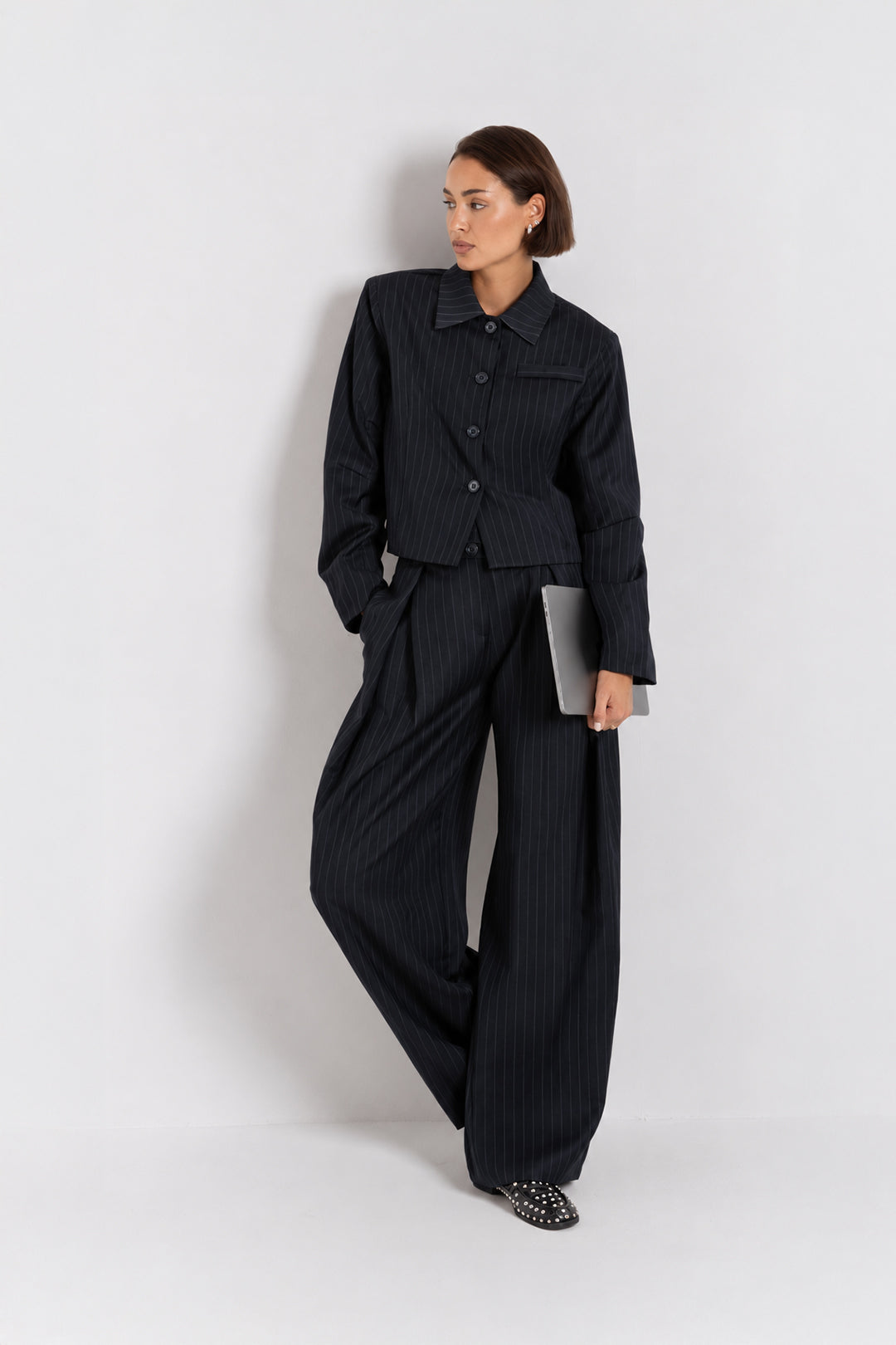 THE DAPHNE JACKET NAVY STRIPE