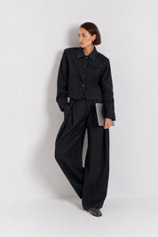THE JUNE PANTS NAVY STRIPE 