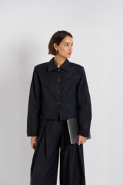 THE DAPHNE JACKET NAVY STRIPE
