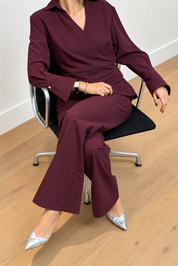 THE ALICE PANTS AUBERGINE 