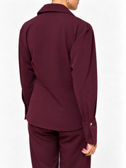 THE JANNY BLOUSE AUBERGINE 