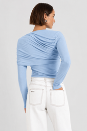 THE RAYA TOP LIGHT BLUE