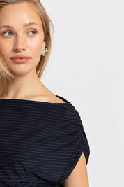 THE BELLA TOP NAVY STRIPE